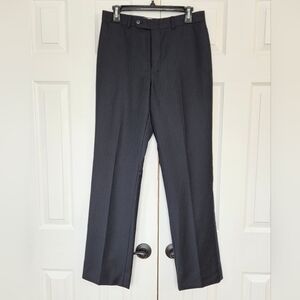 TOMMY HILFIGER NAVY BLUE & GRAY STRIPED WOOL DRESS PANTS 30x32